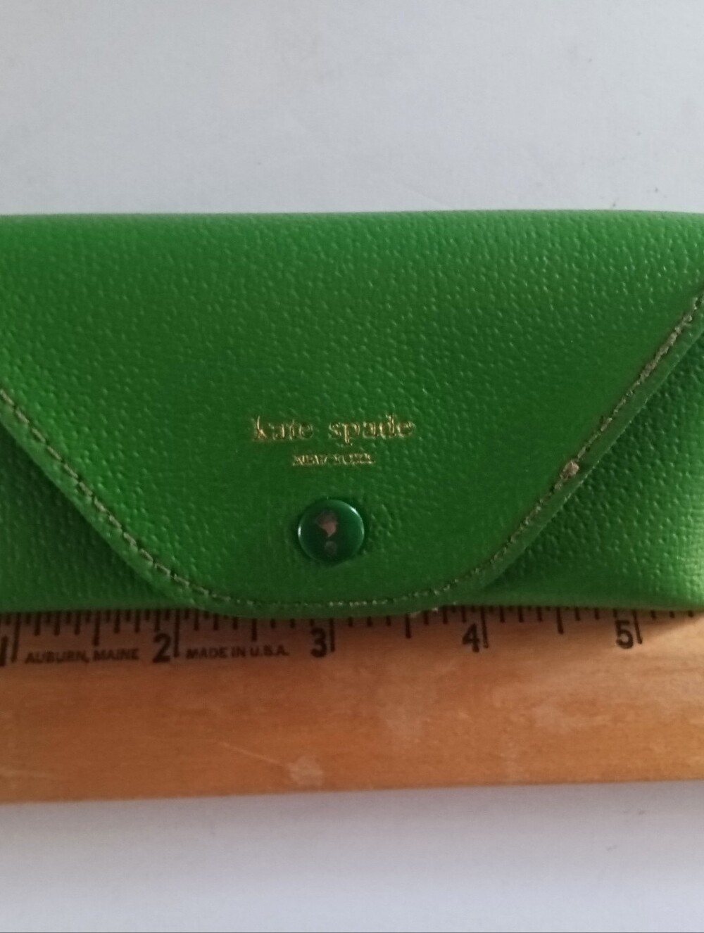 Kate Spade New York Lime-Green Leather Sunglasses Case - Picture 6 of 7